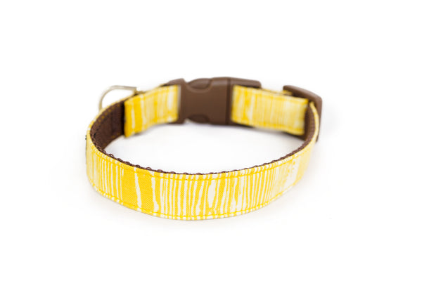 Buckle Dog Collar in GRAMPA! (yellow)