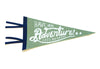 Hand Screen-Printed Wool Pennant: Have an Adventure, Let's Pee Outside