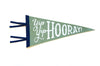 Hand Screen-Printed Wool Pennant: Yip, Yip, Hooray!