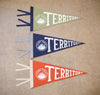 Hand Screen-Printed Wool Pennant: Mark Your Territory